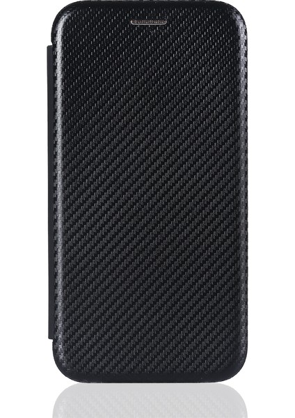 Karbon Fiber Kart Tutucu Xiaomi Poco X3/poco X3 Nfc-Black Için Otomatik Emer Deri Kılıf (Yurt Dışından)