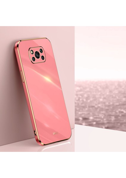 Xıaomı Poco X3/x3 Pro/x3 Nfc Için Xinli Telefon Kılıfı, Damla Geçirmez Elektrokaplatma Altın Kenar Tpu Koruyucu Arka Kapak Kırmızısı (Yurt Dışından)