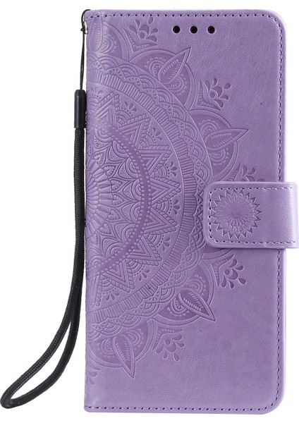Xiaomi Mi Için Çiçek Deri Şık Kabuk Note 10 Lite-Purple (Yurt Dışından)