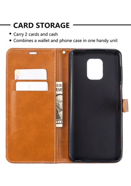 Xiaomi Redmi Için Çeşitli Kot Ceza Cüzdan Deri Kapağı Not 9 Pro Max/note 9 Pro/not 9s-Black (Yurt Dışından) modelleri