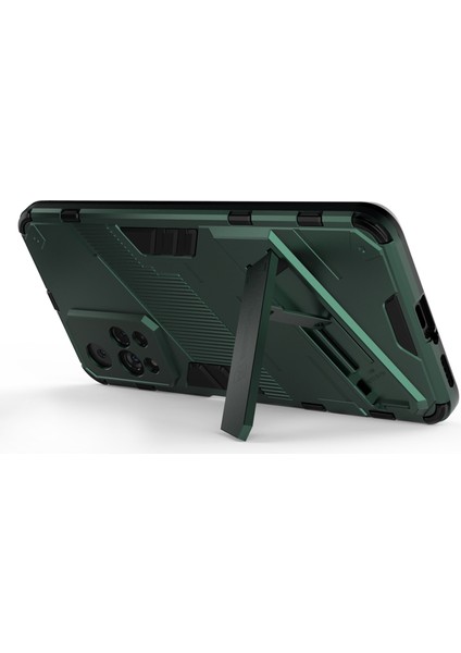 Şok Geçirmez Yumuşak Tpu Sert Pc Sırt Çizilmeye Dayanıklı Kapak Xiaomi Redmi Için Kickstand ile Note 11 Pro 5g (Çin) (Mediatek)/11 Pro+ 5g-Green (Yurt Dışından) modelleri