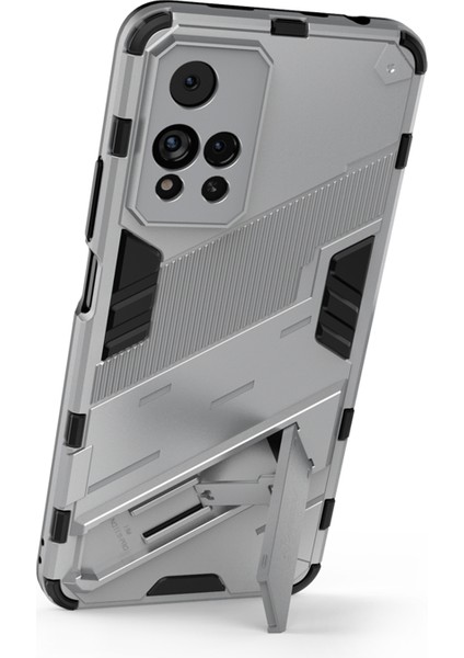 Şok Geçirmez Yumuşak Tpu Sert Pc Sırt Çizilmeye Dayanıklı Kapak, Xiaomi Için Kickstand ile Çizilmeye Dayanıklı Kapak Note 11 Pro 5g (Çin) (Mediatek)/11 Pro+ 5g-Beyaz (Yurt Dışından) fırsatları