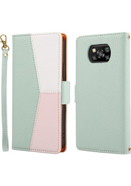 Ekleme Tasarım Litchi Doku Deri Deri Şok Geçirmez Cüzdan Xiaomi Için Kayış ile Stand Flip Kapak (Yurt Dışından)