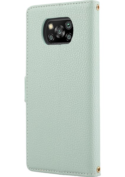 Ekleme Tasarım Litchi Doku Deri Deri Şok Geçirmez Cüzdan Xiaomi Için Kayış ile Stand Flip Kapak (Yurt Dışından)