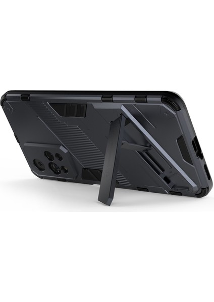 Şok Geçirmez Yumuşak Tpu Sert Pc Sırt Çizilmeye Dayanıklı Kapak Xiaomi Redmi Için Kickstand ile Note 11 Pro 5g (Çin) (Mediatek)/11 Pro+ 5g-Dark Blue (Yurt Dışından)