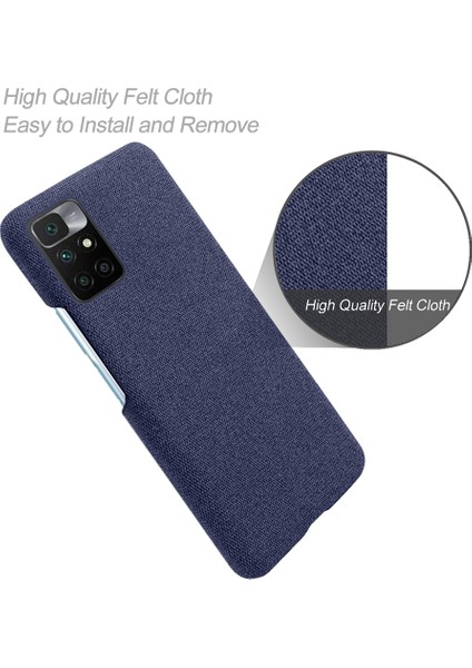 Telefon Kapağı Xiaomi Redmi Için Iyi Korumalı Bez Kaplamalı Plastik Telefon Kılıfı Not 11 4g (Mediatek)/10 4g (2021)/10 2022 4g-Blue (Yurt Dışından) fırsatları