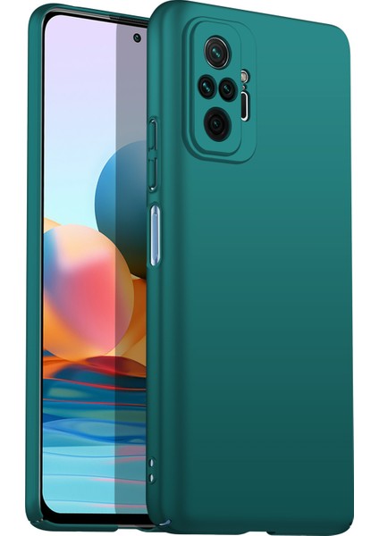 Xiaomi Redmi Için Telefon Kılıfı Note 10 Pro 4g (Global)/(Hindistan)/note 10 Pro Max 4g Düz Renkli Pc Telefon Kapak Yeşili (Yurt Dışından)
