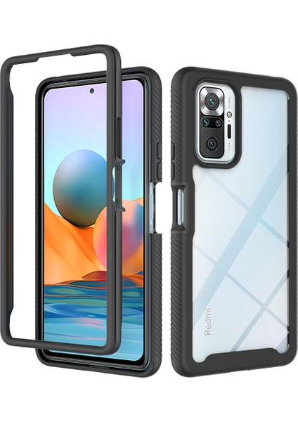 Xiaomi Redmi Için Tpu+Pc Hibrid Kılıf Not 10 Pro/not 10 Pro Maksimum Cep Telefon Koruyucu Kapak Black (Yurt Dışından)