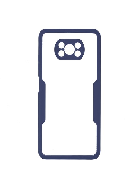 Kamera Koruma Hibrit Akrilik+Tpu Telefon Kılıfı Pet Ekran Koruyucu Xiaomi Poco X3 Nfc/poco X3 Pro/poco X3-Dark Mavi (Yurt Dışından)