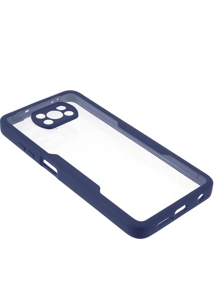 Kamera Koruma Hibrit Akrilik+Tpu Telefon Kılıfı Pet Ekran Koruyucu Xiaomi Poco X3 Nfc/poco X3 Pro/poco X3-Dark Mavi (Yurt Dışından)