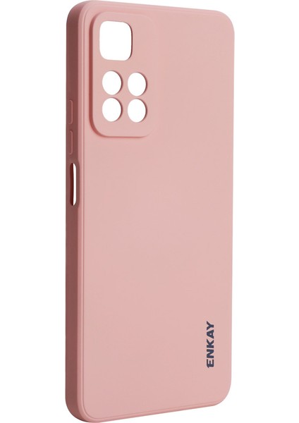Düz Renk Düz Kenar Sıvı Silikon Kesin Kesim Şok Geçirmez Telefon Kılıfı Xiaomi Redmi Note 11 Pro 5g (Çin) (Mediatek)/not 11 Pro+ 5g-Pink (Yurt Dışından)