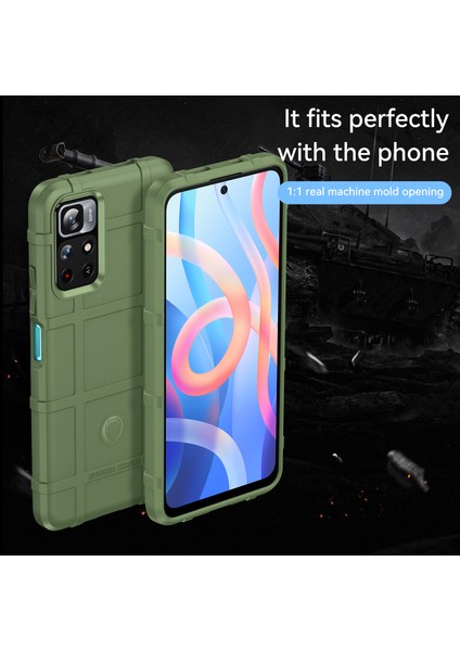 Xiaomi Redmi Için Not 11 5g (Çin) (Mediatek)/not 11T 5g/not 11S 5g Şık Sağlam Kare Izgara Tasarım Kalınlaştırılmış Tpu Şok Geçirmez (Yurt Dışından) fiyatları