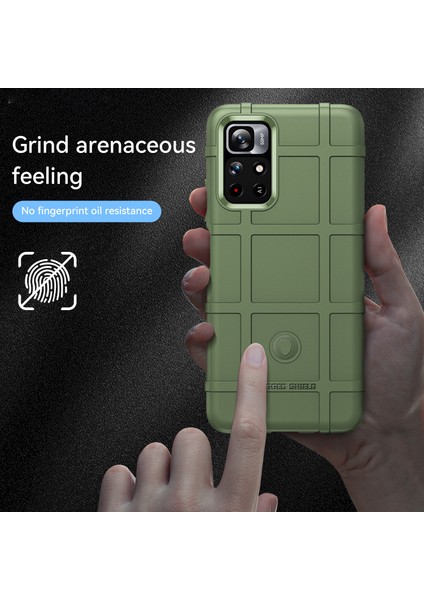 Xiaomi Redmi Için Not 11 5g (Çin) (Mediatek)/not 11T 5g/not 11S 5g Şık Sağlam Kare Izgara Tasarım Kalınlaştırılmış Tpu Şok Geçirmez (Yurt Dışından) modelleri