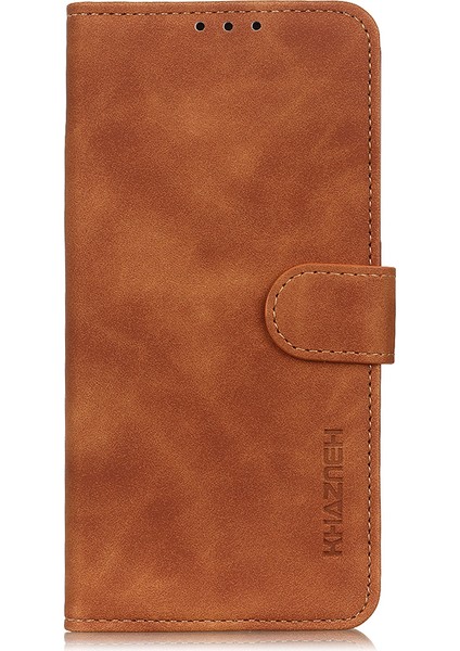 Khazneh Vintage Style Deri Cüzdanı Xiaomi Redmi Için Stand Tasarımı ile Telefon Koruma Kılıfı 10 4g (2021) -Brown (Yurt Dışından) modelleri