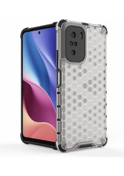 Petek Deseni Şok Geçirmez Tpu+Pc Xiaomi Redmi K40/REDMI K40 Pro/poco F3/mi 11I-GREY Için (Yurt Dışından)