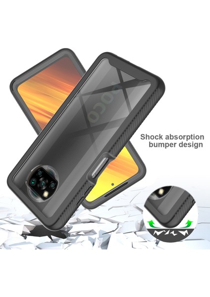 Xiaomi Poco X3/poco X3 Pro/poco X3 Nfc Giyim Karşıtı Pc+Tpu Hibrid Koruyucu Koruma Pet Ekranı Koruyucu-Pembe (Yurt Dışından)