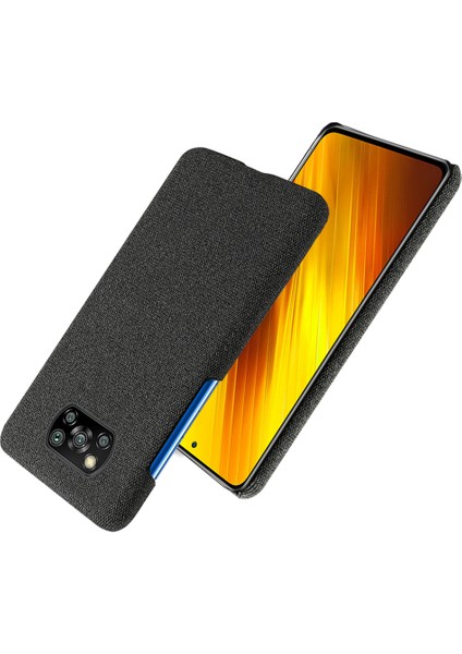 Kumaş Doku Xiaomi Poco Için Plastik Geri Kılıf (Yurt Dışından)
