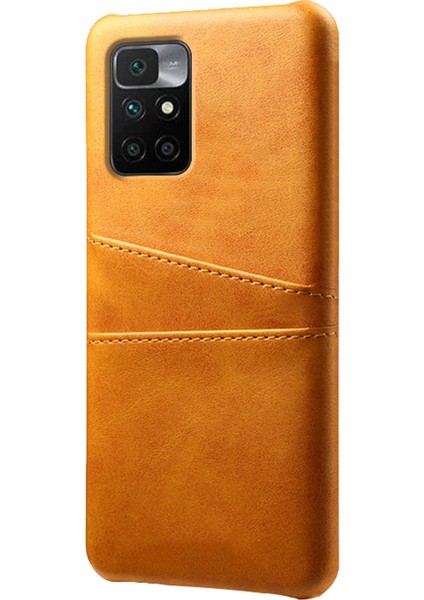 Xiaomi Redmi Için Çift Arka Kart Yuvalı Şık Hafif Pu Deri+Pc Kombo Sert Kapak Not 11 4g (Mediatek)/10 4g (2021)/10 2022 4g-Orange (Yurt Dışından) fiyatları