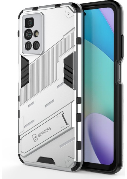 Xiaomi Için Redmi 10 4g (2021)/REDMI 10 2022 4g/redmi Not 11 4g (Mediatek) Zırh Şok Geçirmez Yumuşak Tpu+Sert Pc Kickstand Geri Kapak-Beyaz (Yurt Dışından) fiyatları