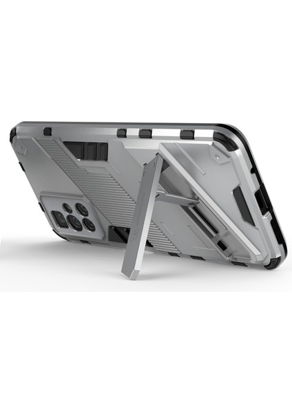 Xiaomi Için Redmi 10 4g (2021)/REDMI 10 2022 4g/redmi Not 11 4g (Mediatek) Zırh Şok Geçirmez Yumuşak Tpu+Sert Pc Kickstand Geri Kapak-Beyaz (Yurt Dışından) modelleri