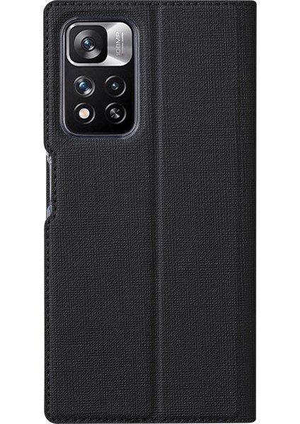 Flip Telefon Kılıfı Dokulu Pu Deri Stand Xiaomi Redmi Için Otomatik Manyetik Kapalı Telefon Kapağı Not 11 Pro+ 5g/redmi Note 11 Pro 5g (Çin) (Mediatek) -Black (Yurt Dışından) fırsatları