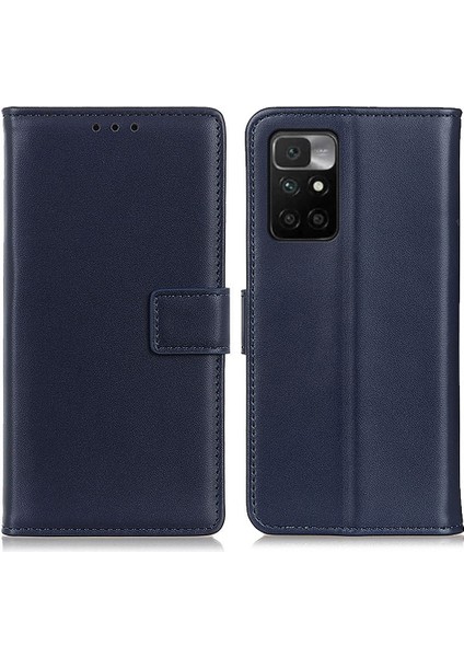 Sıralamaya Dayanıklı Manyetik Toka Deri Telefon Kılıfı Xiaomi Redmi Note 11 4g (Mediatek)/redmi 10 4g/redmi 10 2022 4g/10 Prime-Blue (Yurt Dışından)