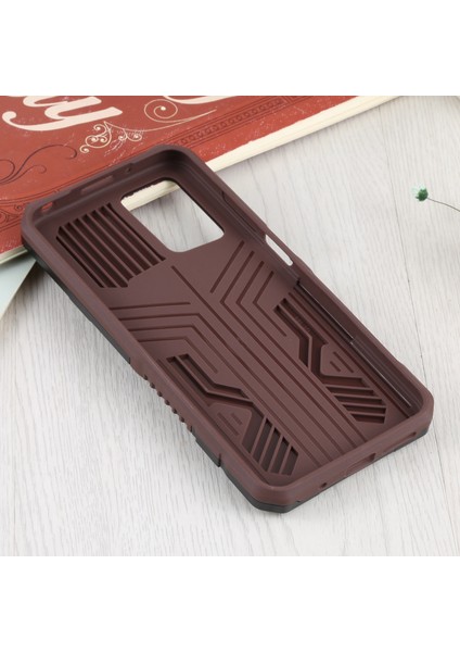 Pc+Tpu Telefon Koruyucu Kılıf Xiaomi Redmi Için Dahili Manyetik Absorbed Metal Plaka Arka Klip Kickstand Tasarım Hibrit Kapak ile Not 11 4g (Mediatek)/redmi 10 4g ()/redmi 10 4g-Coffee (Yurt Dışından) modelleri