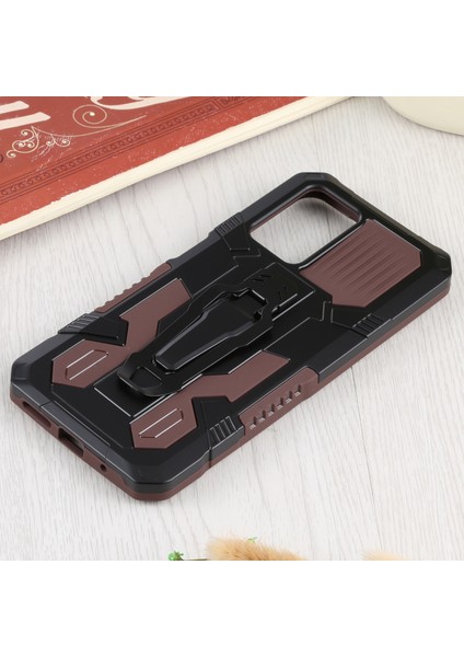 Pc+Tpu Telefon Koruyucu Kılıf Xiaomi Redmi Için Dahili Manyetik Absorbed Metal Plaka Arka Klip Kickstand Tasarım Hibrit Kapak ile Not 11 4g (Mediatek)/redmi 10 4g ()/redmi 10 4g-Coffee (Yurt Dışından) fırsatları