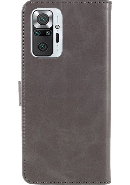 Cüzdan Stand Deri Kılıfı Xiaomi Redmi Note 10 Pro Cep Telefonu Kapak-Grey (Yurt Dışından) modelleri