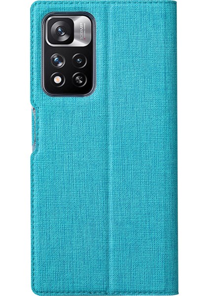 Flip Telefon Kılıfı Dokulu Pu Deri Stand Xiaomi Redmi Için Otomatik Manyetik Kapalı Telefon Kapağı Not 11 Pro+ 5g/redmi Note 11 Pro 5g (Çin) (Mediatek) -Blue (Yurt Dışından) fırsatları