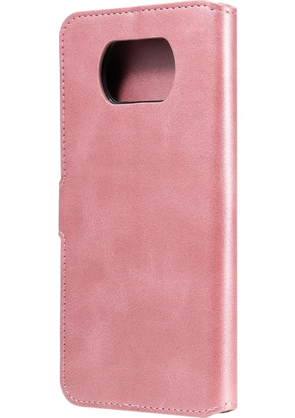 Xiaomi Poco X3/poco X3 Nfc-Rose Gold Için Yeni Varış Klasik Flip Deri Cüzdan Standı Telefon Kasası (Yurt Dışından)