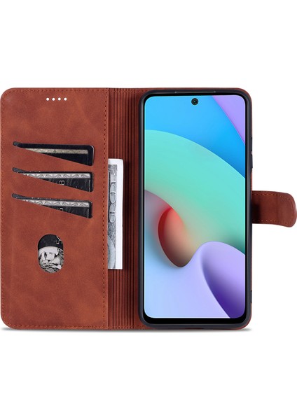 Xiaomi Redmi Için Not 11 5g (Çin) (Mediatek)/not 11T 5g/not 11S 5g Pu Deri Flip Folio Kasa Cüzdan Stand Şok Geçirmez Tpu Iç Kabuk Telefon Kapak-Kahverengi (Yurt Dışından) fırsatları