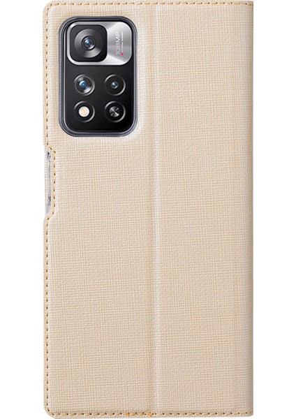 Flip Telefon Kılıfı Dokulu Pu Deri Stand Xiaomi Redmi Için Otomatik Kapalı Telefon Kapağı Not 11 Pro+ 5g/redmi Note 11 Pro 5g (Çin) (Mediatek) -Khaki (Yurt Dışından) fırsatları