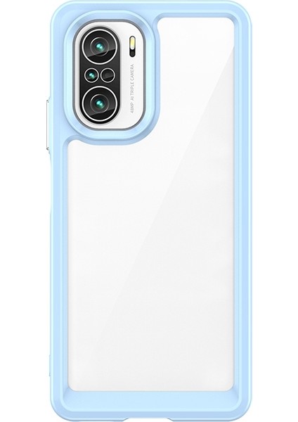 Xiaomi Poco F3/mı 11I/MI 11X/MI 11X Pro/redmi K40/K40 PRO/K40 Pro+ Bağımsız Düğmeler Telefon Kabuğu Tpu+ Akrilik Hibrid Case Baby Mavi (Yurt Dışından)