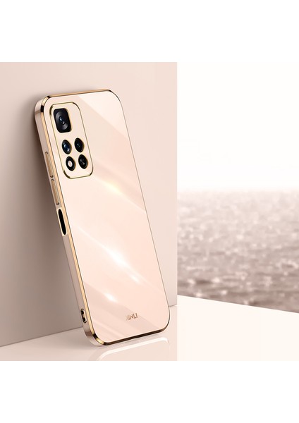 Xiaomi Redmi Için Xinli Note 11 Pro 5g (Çin) (Mediatek)/not 11 Pro+ 5g Hassas Lens Kesim Tpu Akıllı Telefon Şok Geçirmez Kasa Şık Elektrografta Altın Kenar Telefon Kapak Pembe (Yurt Dışından) fırsatları