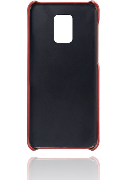 Çift Kart Yuvaları Pu Deri Kaplamalı Plastik Telefon Xiaomi Için Sert Kapak Note 9 Pro/9 Pro Max/9s-Red (Yurt Dışından) modelleri