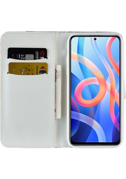 Timsah Doku Işıltılı Toz Şok Geçirmez Tpu+Pu Deri Deri Stand Cüzdan Kılıfı Xiaomi Redmi Not 11 5g (Çin) (Mediatek)/redmi Not 11T 5g/redmi Not 11S 5g-Rose Gold (Yurt Dışından)