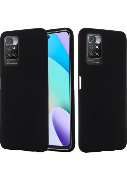 Sıvı Silikon+Yumuşak Mikrofiber Astar Xiaomi Redmi 10 4g (2021)/REDMI 10 2022 4g/redmi Not 11 4g (Mediatek)/redmi 10 Prime-Black (Yurt Dışından) modelleri