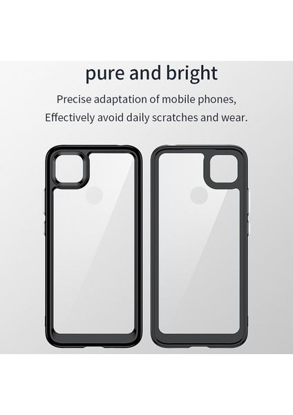 Xiaomi Poco C3/poco C31/REDMI 10A/9C/9C Nfc/9 Activ/9 (Hindistan) Akrilik+Tpu Telefon Kılıfı Şeffaf Arka Kapak Bağımsız Düğmeler-Şeffaf (Yurt Dışından) modelleri