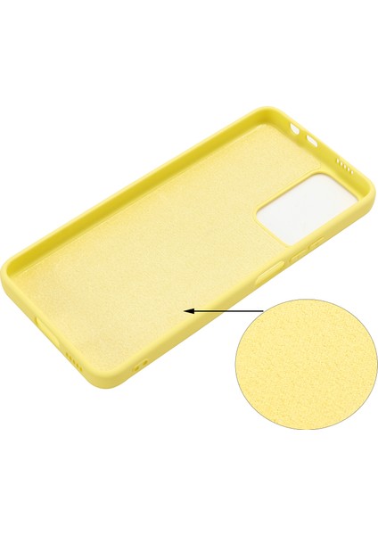 Pürüzsüz Dokunmatik Silikon Ince Yumuşak Mikrofiber Astar, Xiaomi Redmi Için Kayışla Koruyucu Kasa Not 11 Pro 5g (Çin) (Mediatek)/11 Pro+ 5g-Sarı (Yurt Dışından) fırsatları