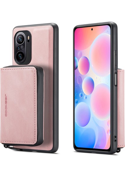 Xiaomi Redmi K40/K40 Pro/mi 11I Için Fermuarlı Cüzdan Tasarımı ile Manyetik Çıkarılabilir Damla Geçirmez Hibrit Kasa (Yurt Dışından)
