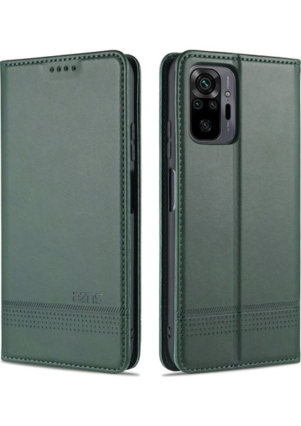 Stand Cüzdan Xiaomi Için Otomatik Absorbed Manyetik Deri Kılıf Not 10 Pro/not 10 Pro Max-Green (Yurt Dışından)