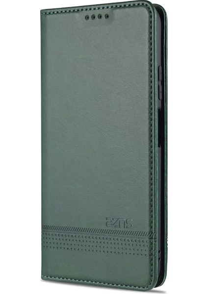 Stand Cüzdan Xiaomi Için Otomatik Absorbed Manyetik Deri Kılıf Not 10 Pro/not 10 Pro Max-Green (Yurt Dışından)