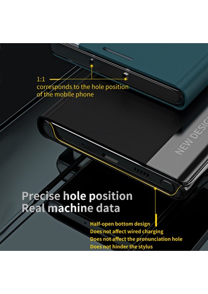 Xiaomi Redmi Için Tam Koruma Sonbahar Geçirmez Deri Telefon Standı Kasa Kabuğu Note 10 Pro 4g (Global)/note 10 Pro 4g (Hindistan) -Green (Yurt Dışından) modelleri