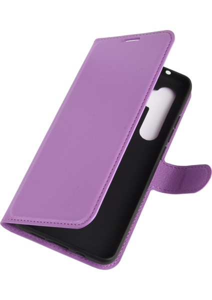 Xiaomi Mi Için Litchi Cilt Manyetik Deri Stand Kılıfı Note 10 Lite-Purple (Yurt Dışından)