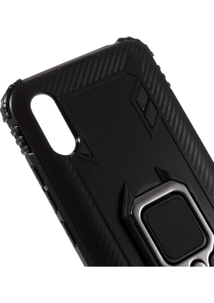 Xiaomi Redmi 9A-BLACK Için Parmak Yüzüğü Kickstand Tpu Kapağı (Yurt Dışından) fırsatları