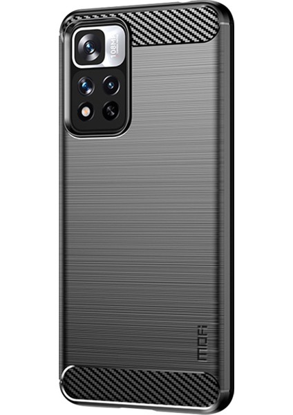 Şok Geçirmez Karbon Fiber Fırçalanmış Doku Tpu Xiaomi Redmi Için Telefon Kasası Not 11 Pro+ 5g/redmi Note 11 Pro 5g (Çin) (Mediatek) -Black (Yurt Dışından) fiyatları