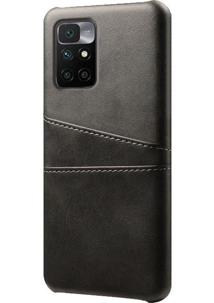 Şık Hafif Pu Deri+Pc Combo Xiaomi Redmi Için Çift Arka Kart Yuvalı Sert Kapak Not 11 4g (Mediatek)/10 4g (2021)/10 2022 4g-Black (Yurt Dışından) fiyatları