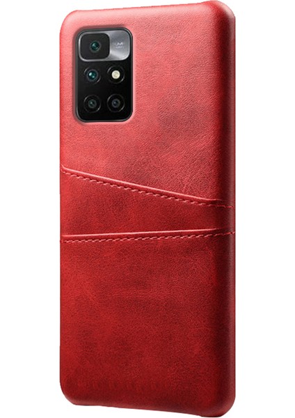 Şık Hafif Pu Deri+Pc Combo Xiaomi Için Çift Arka Kart Yuvalı Sert Kapak Not 11 4g (Mediatek)/10 4g (2021)/10 2022 4g-Kırmızı (Yurt Dışından) fiyatları
