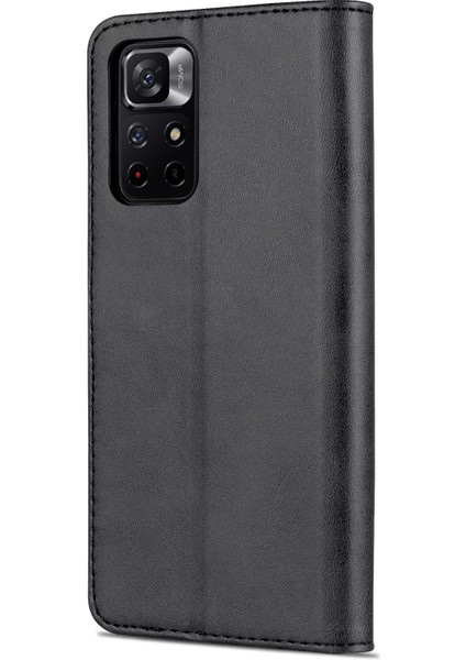 Xiaomi Redmi Için Not 11 5g (Çin) (Mediatek)/not 11T 5g/not 11S 5g Pu Deri Flip Folio Kasa Cüzdan Stand Şok Geçirmez Tpu Iç Kabuk Telefon Kapak Black (Yurt Dışından) modelleri